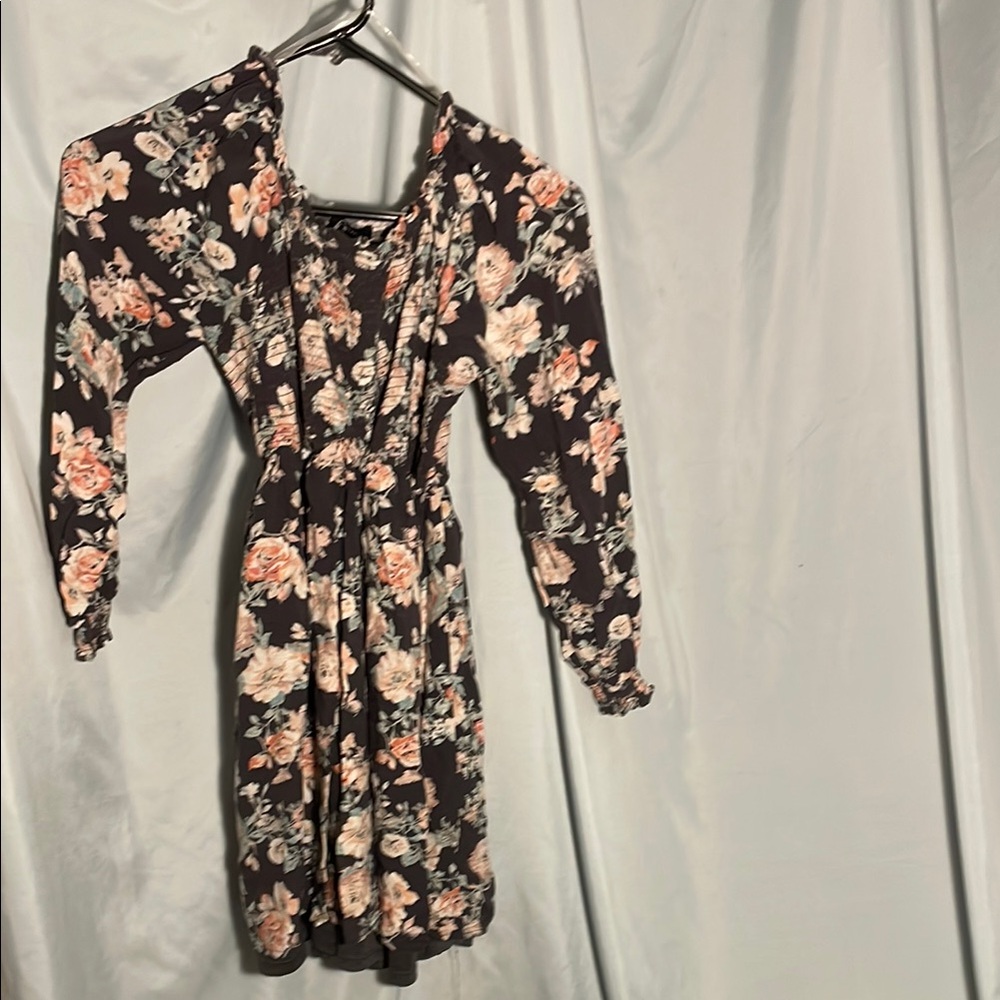 Art Class Girls Grey and Pink Sundress